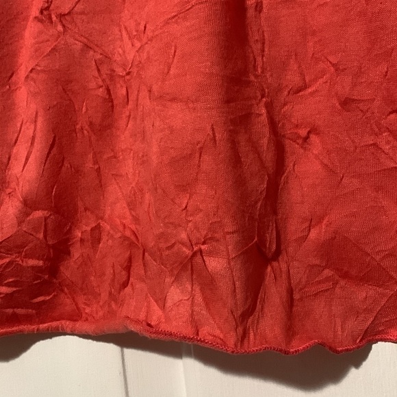 Arden B. Apricot colored lace bodice crinkle fabric camisole w adjustable straps - Picture 4 of 11